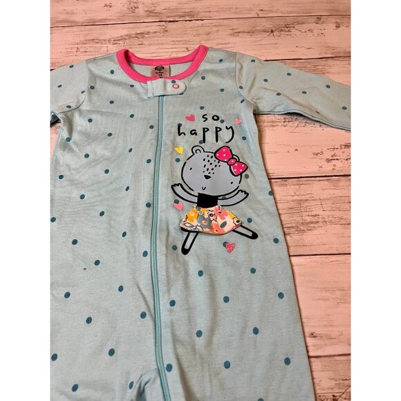 Floral So Happy Sleep n Plays Gerber 3 Piece Sleeper Set - Picture 3 of 10